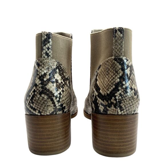 Chinese Laundry Womens Size 7 Snake Print Boot Bootie Slip On Pointed Toe - Picture 8 of 11